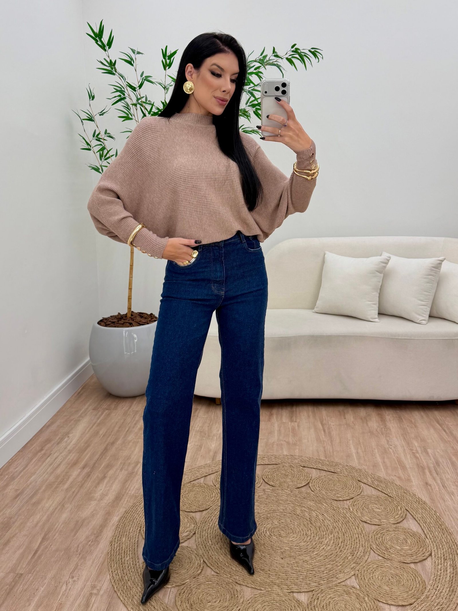 Calça Jeans Wide leg 0105