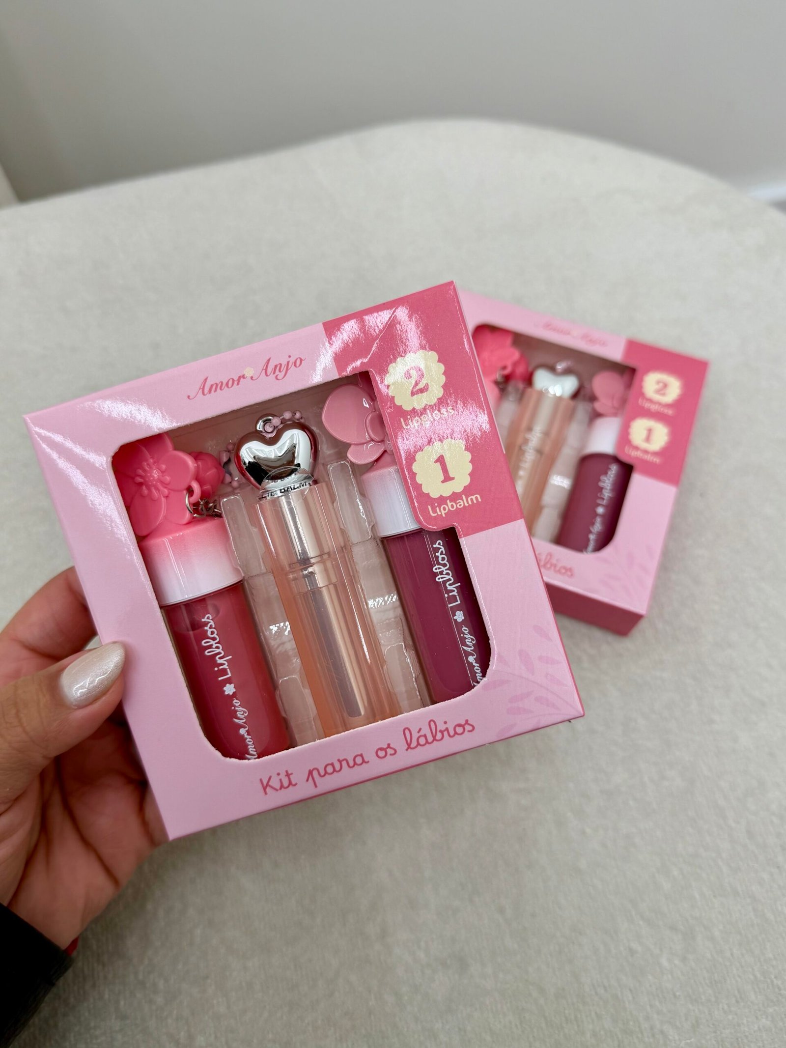 Kit glosses amor e anjo