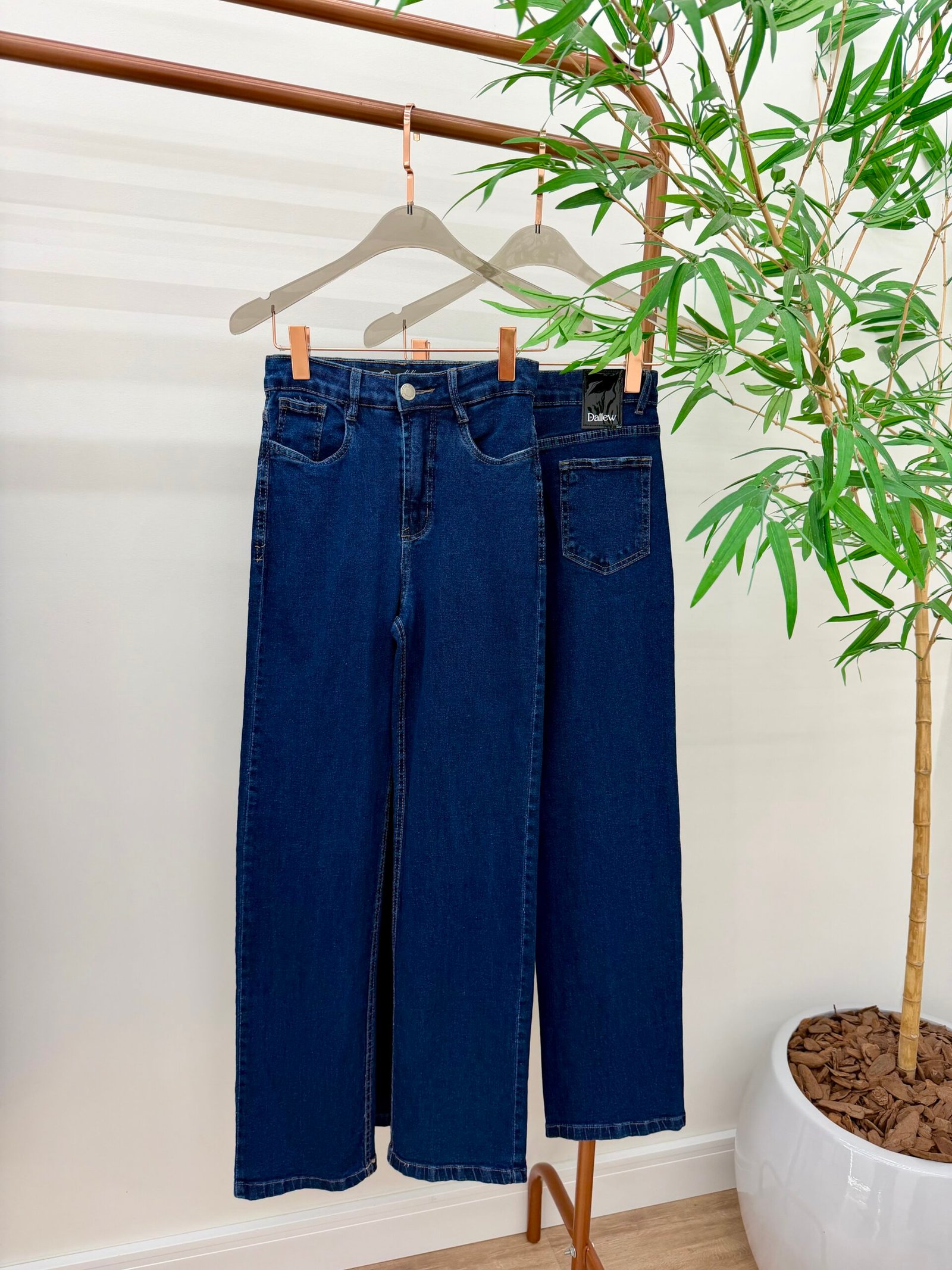 Calça jeans wide leg 0115